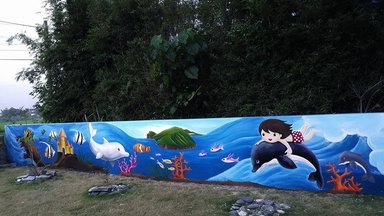 冬山竹跡庭園親子民宿-冬山,竹跡庭園,親子民宿,民宿, 海洋風,壁畫彩繪,童趣風,