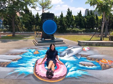 台北自來水博物館-自來水博物館,3D地景,3D地景藝術, 地景藝術,3D互動打卡 