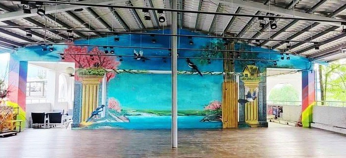 秀峰高中作品彩繪牆